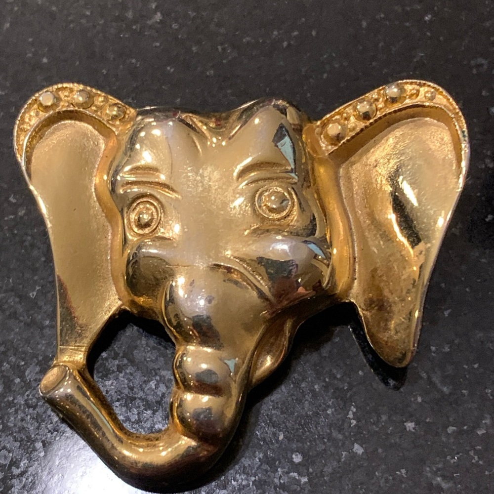 Vintage Rare, Kenneth Jay Lane (Kjl) Elephant Pin… - image 1